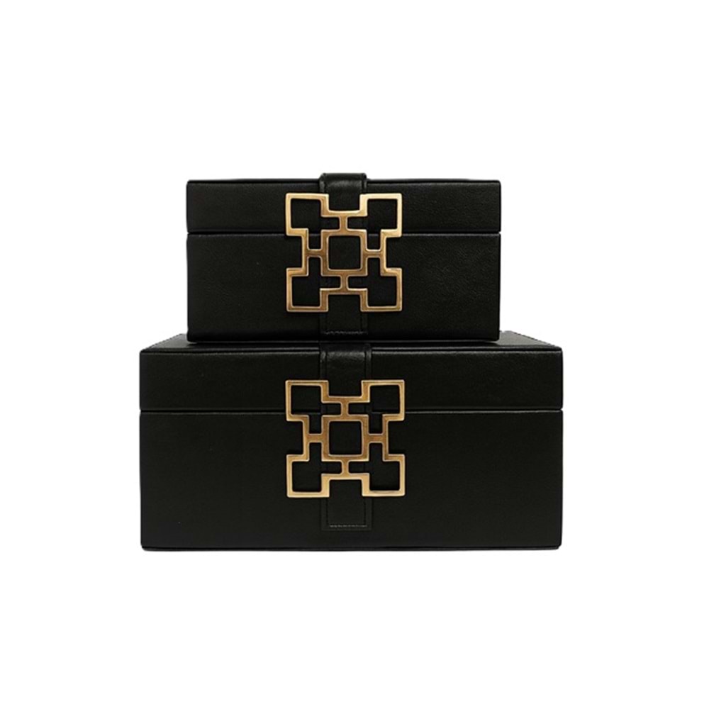 Kareli H Model Deri Kutu Siyah