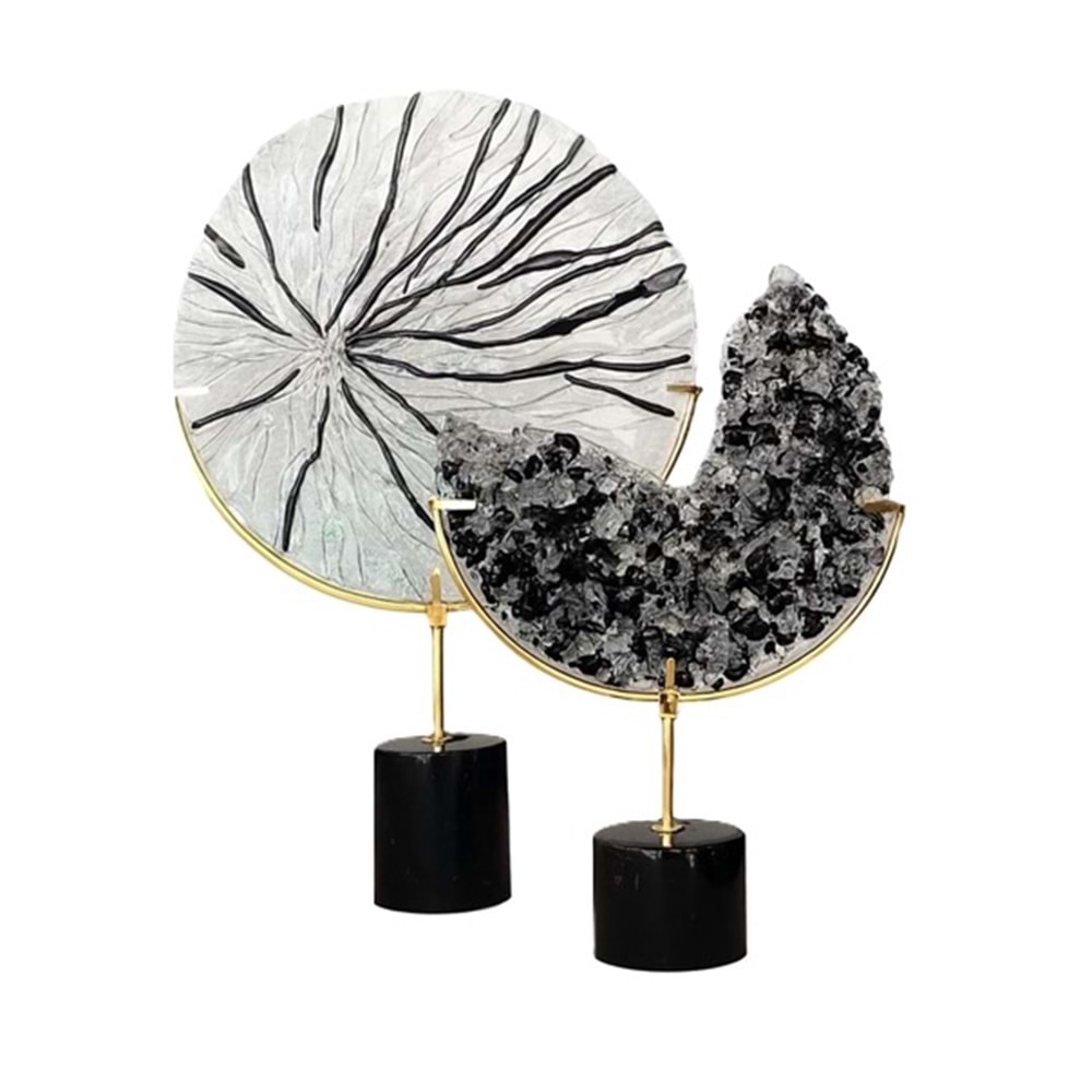 2 li Mermer Kaide Ay Füzyon Siyah