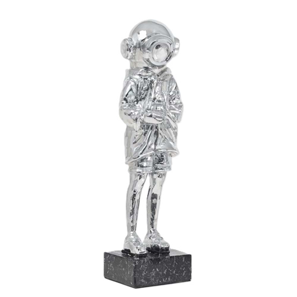 Kaplamalı Astronot -Gümüş