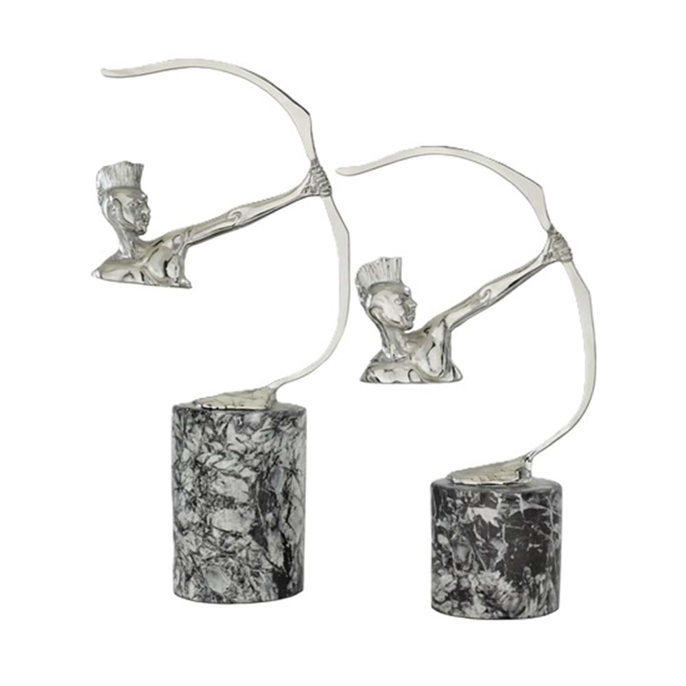 2 Li Ok Atan Adam -Gümüş