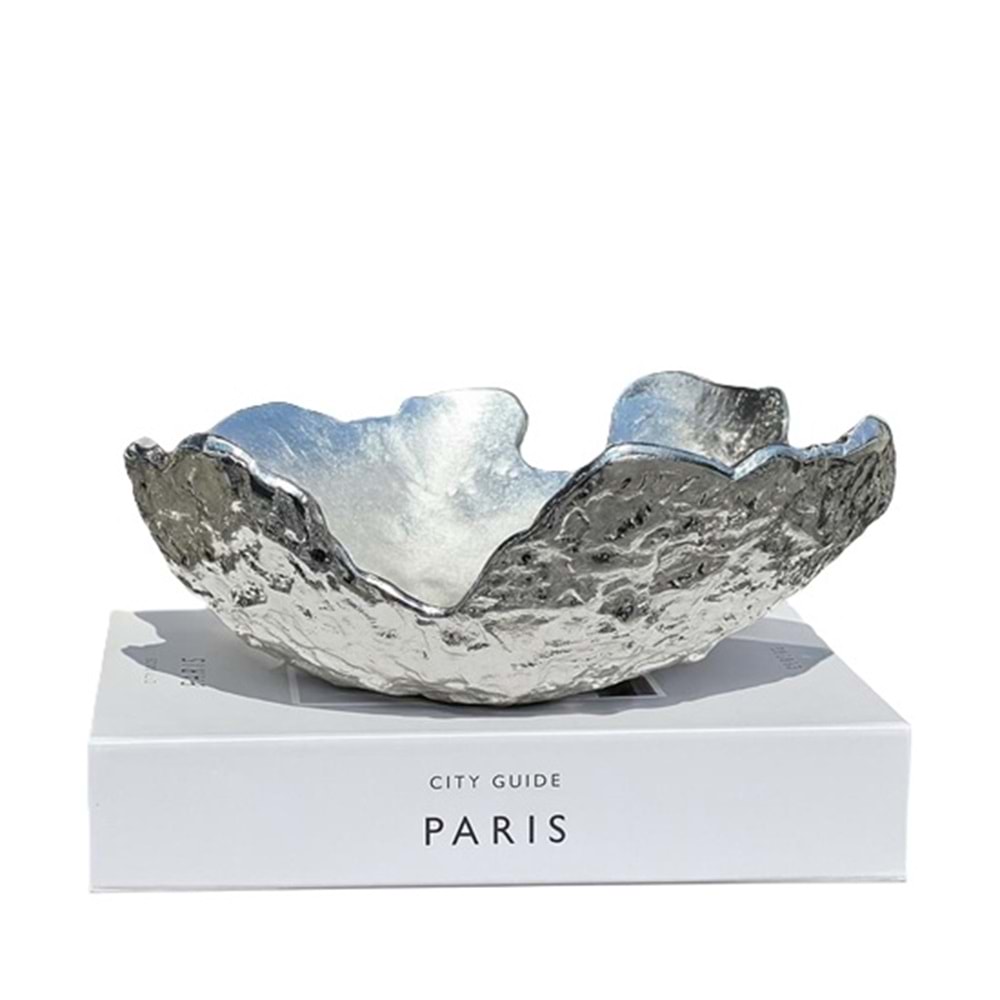 Döküm Soyut Kase Gümüş