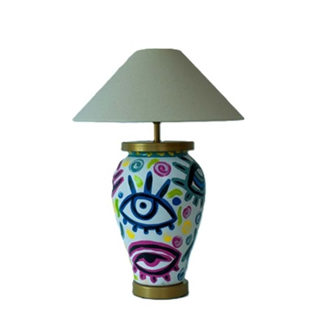 Göz Desenli Abajur 55/60 cm