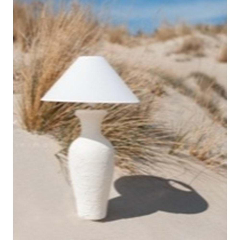 Beyaz Boğumlu Abajur 50 cm