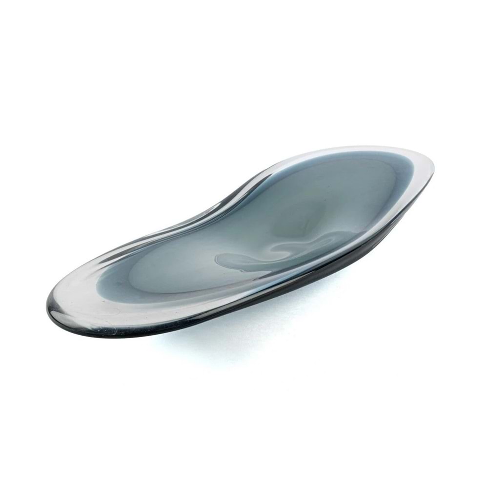 Lunera Turkuaz Cam Dek Tabak 65x25 cm