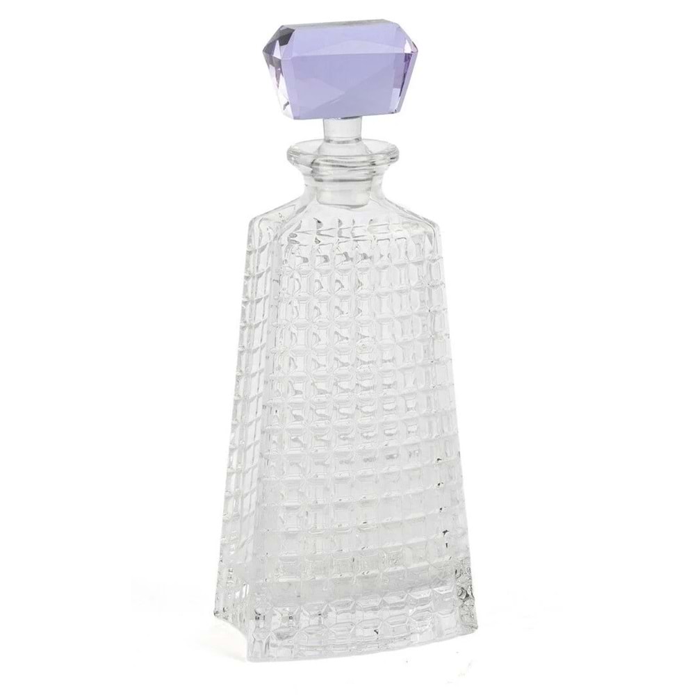 Royal-Hex Lila Cam Kapaklı Dek Şişe 9x12 cm