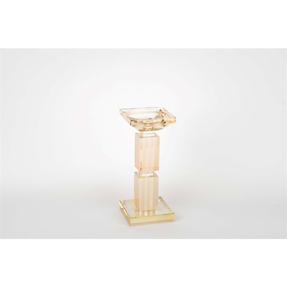 Kristal Şeffaf Mumluk 22 cm