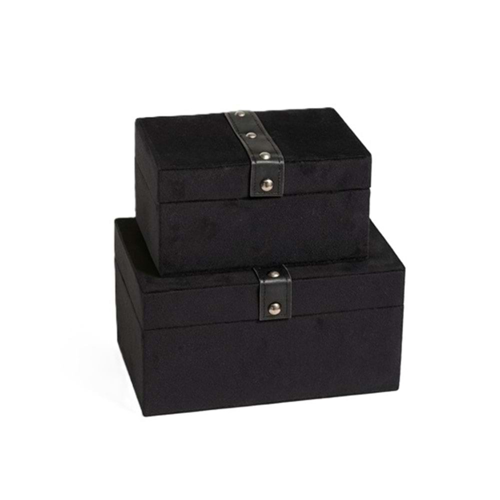 2 li Bant Detayklı Kadife Kutu