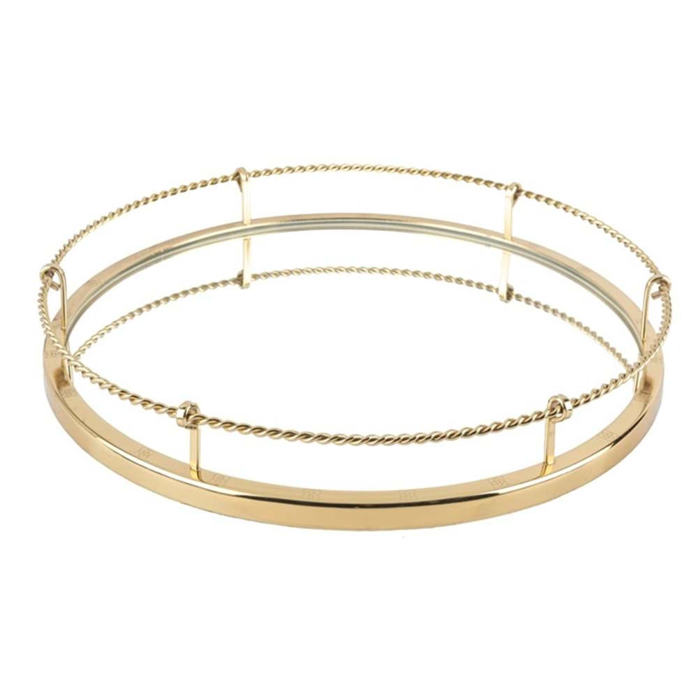 Gold Burma Aynalı Tepsi 40x6cm