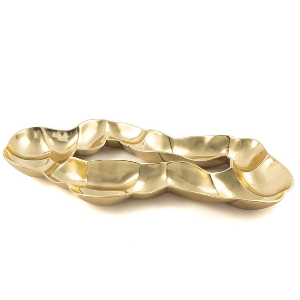 GOLD DEKORATİF METAL TABAK