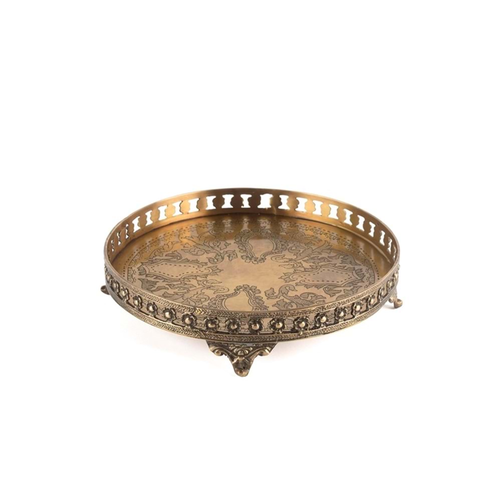 ANTİK YUVARLAK TEPSİ