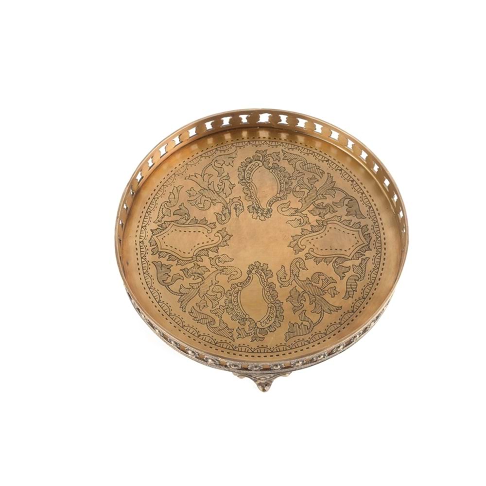 ANTİK YUVARLAK TEPSİ