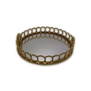 Halkalı Metal Tepsi 35x50 Eskitme