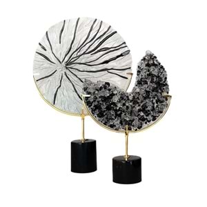 2 li Mermer Kaide Ay Füzyon Siyah