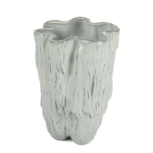 Buz Mavisi Dalgalı Vazo 24x34 cm