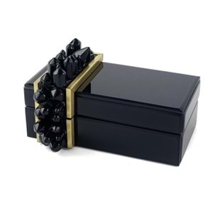 Polky Lacivert Cam Kutu 21x15x12 cm