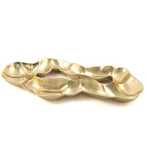 GOLD DEKORATİF METAL TABAK