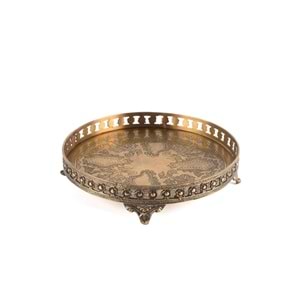 ANTİK YUVARLAK TEPSİ