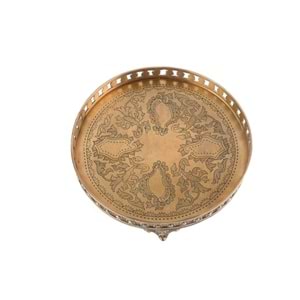 ANTİK YUVARLAK TEPSİ