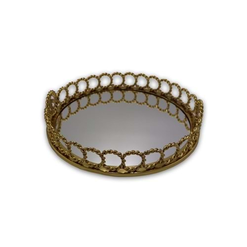 Halkalı Metal Tepsi 35x50 Eskitme