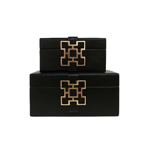 Kareli H Model Deri Kutu Siyah