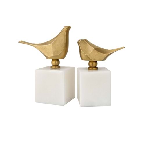 2 Li Geometrik Kuş - Eskitme