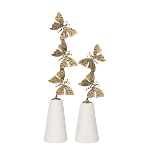 2 li 3 lü Kelebek Set Huni Mermer Eskitme