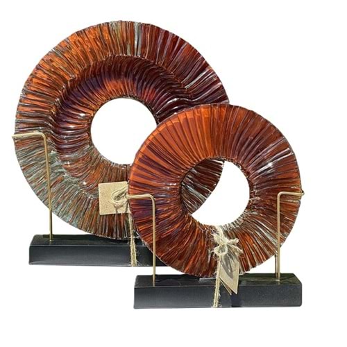 2 li Ahşap Kaide Cam Füzyon Kahve