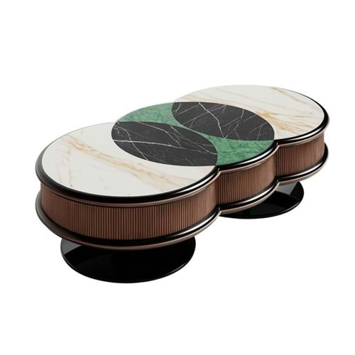 Mermer Baskılı Orta Sehpa 150x63x45 cm