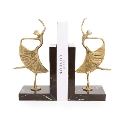 Balerin Kitap Tutucu Gold