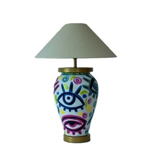 Göz Desenli Abajur 55/60 cm