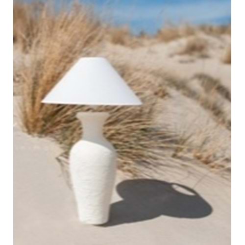 Beyaz Boğumlu Abajur 50 cm