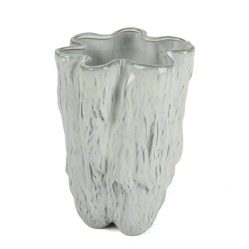 Buz Mavisi Dalgalı Vazo 24x34 cm