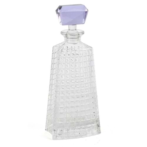 Royal-Hex Lila Cam Kapaklı Dek Şişe 9x12 cm