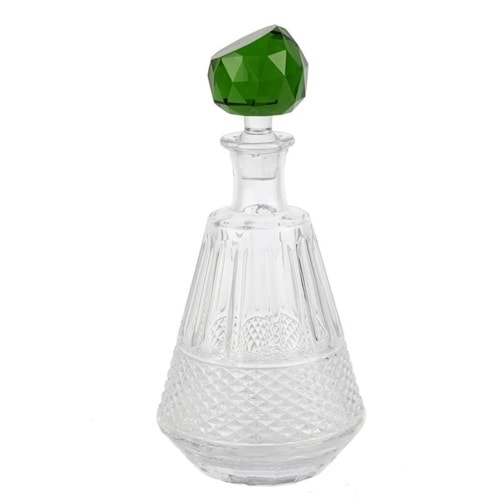 Royal-Hex Yeşil Cam Kapaklı Dek Şişe 15x30 cm