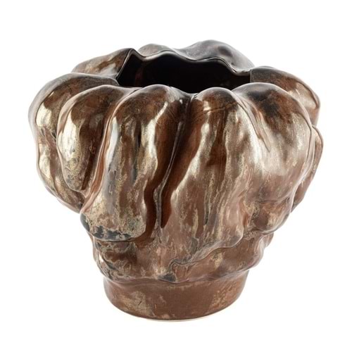 Kahve Dokulu Vazo 35x30 cm