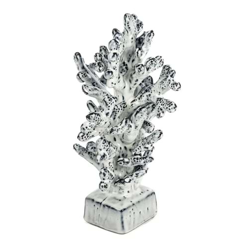 Mavi Beyaz Mercan Dekor 17x19 cm