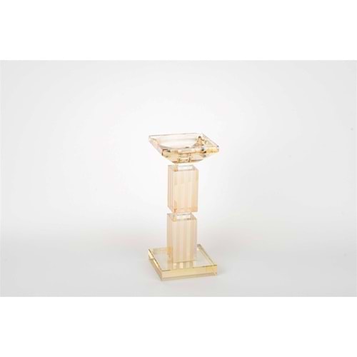 Kristal Şeffaf Mumluk 22 cm