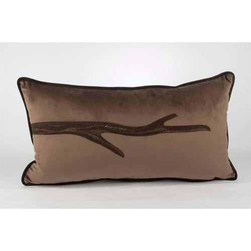 Isla Kahverengi Kadife tek dak 35x65 Kırlent