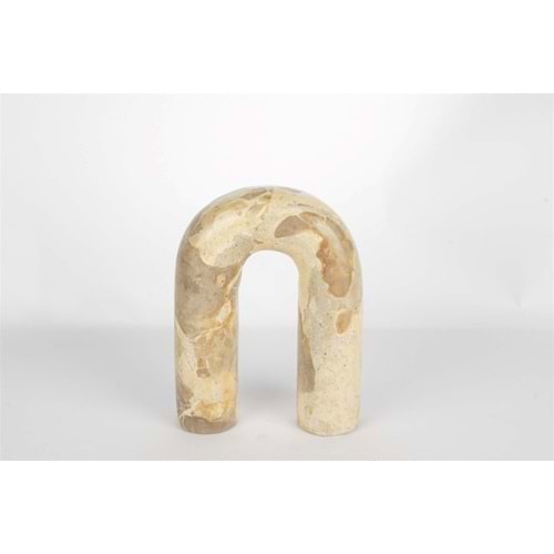 Krem Mermer Dek Obje 15x21cm