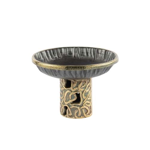 Antrasit Pirinç Antik Dek Sunumluk