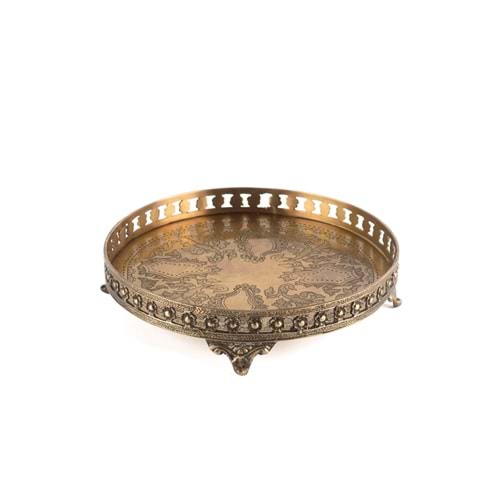 ANTİK YUVARLAK TEPSİ