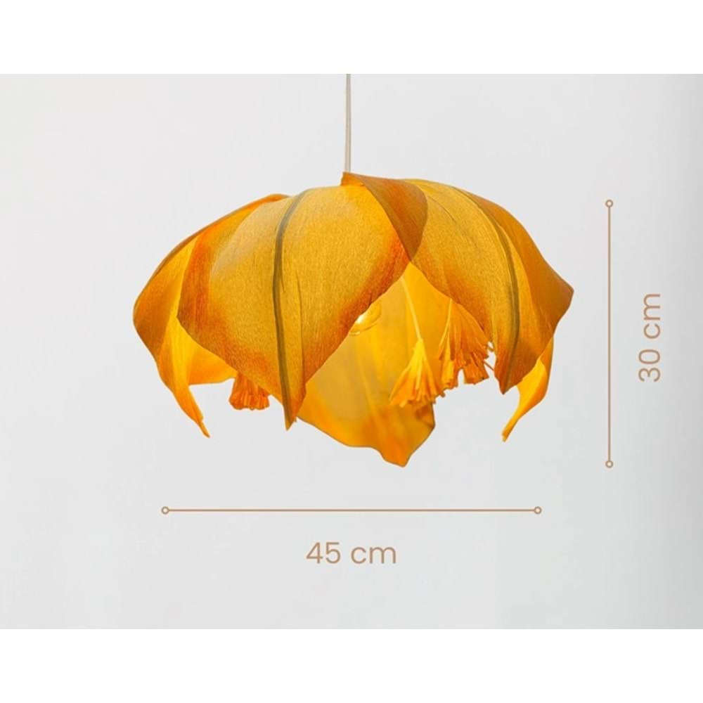 Tevva İtalyan Krapon Kağıt Sarkıt Avize