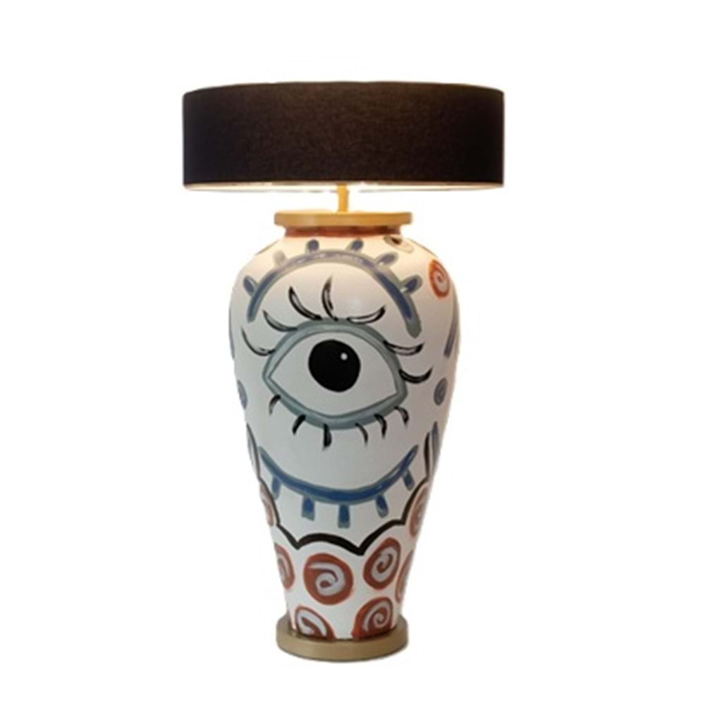 Göz Desenli Abajur 85 cm