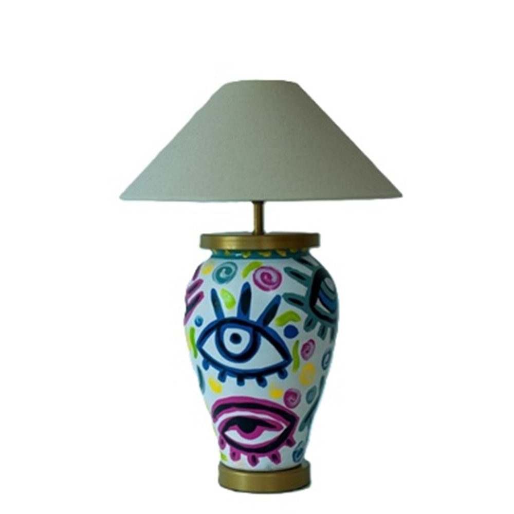 Göz Desenli Abajur 55/60 cm