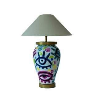 Göz Desenli Abajur 55/60 cm