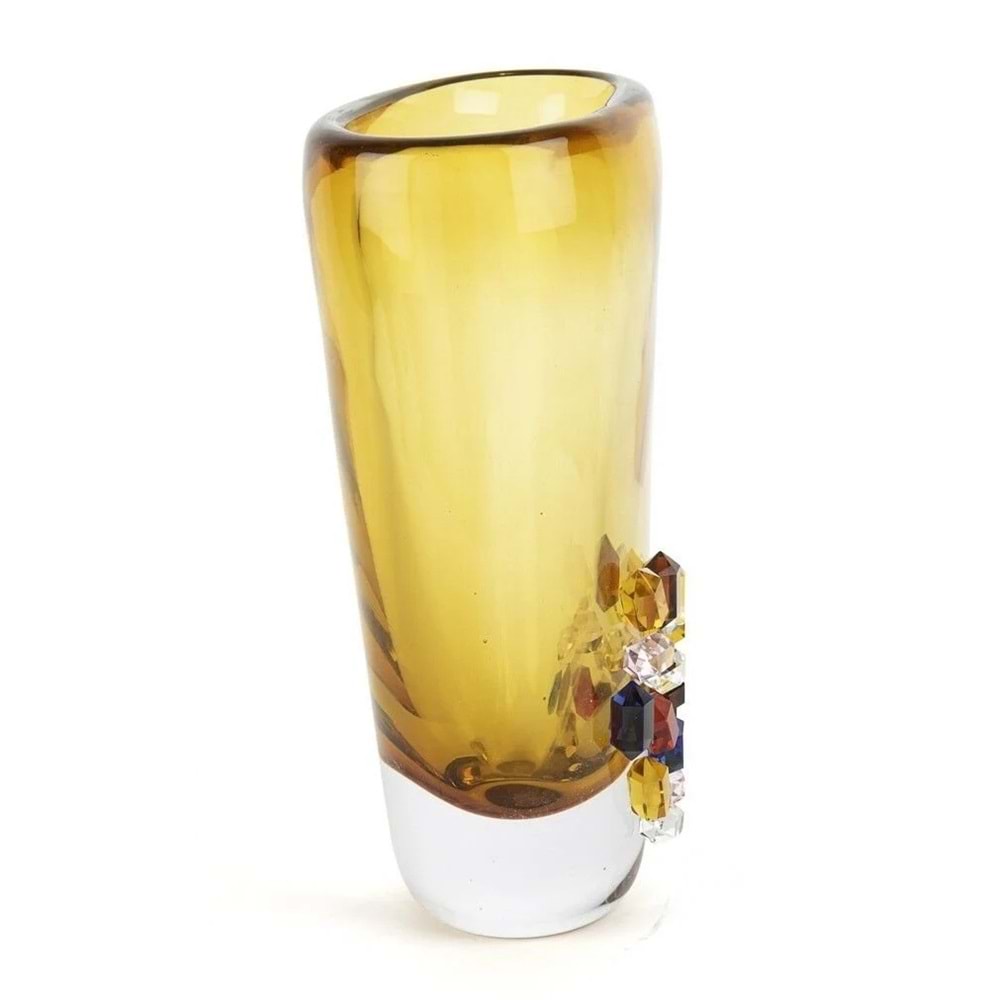 Crystal Amber Cam Vazo 13x17x30 cm