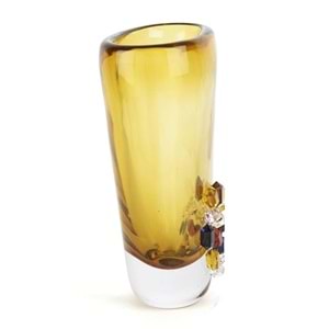 Crystal Amber Cam Vazo 13x17x30 cm