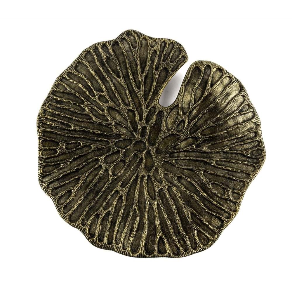 Bronz Nergis Yaprağı Duvar Süsü 48x48 cm