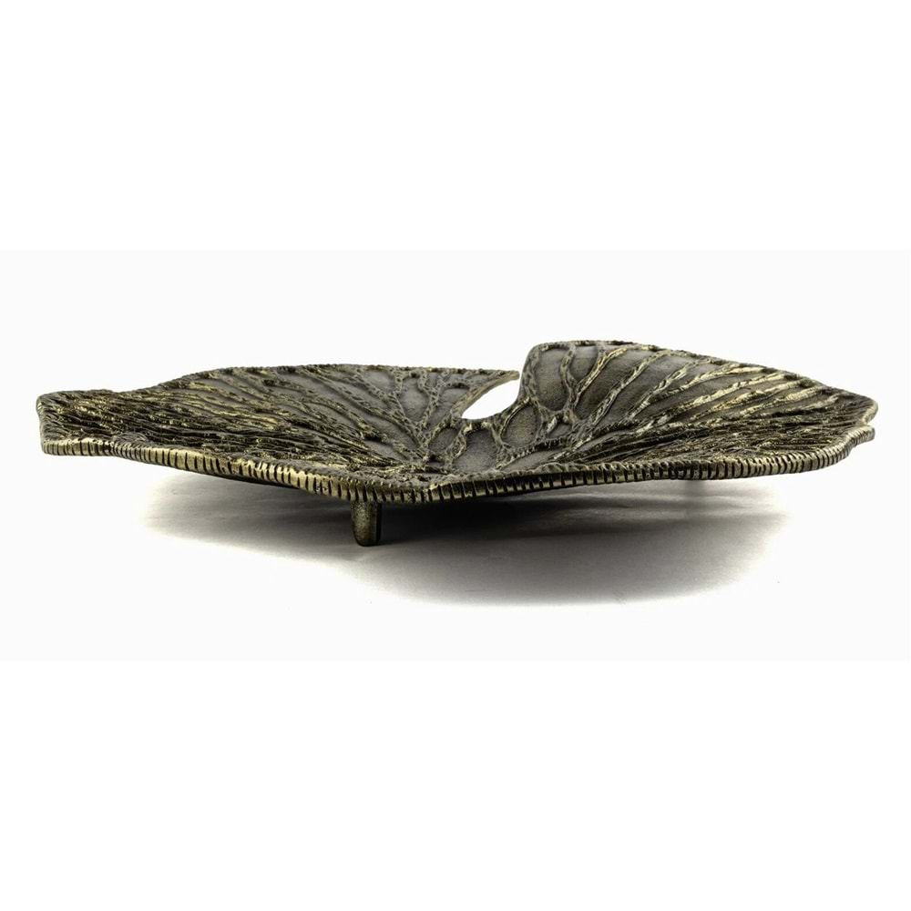Bronz Nergis Yaprağı Duvar Süsü 48x48 cm