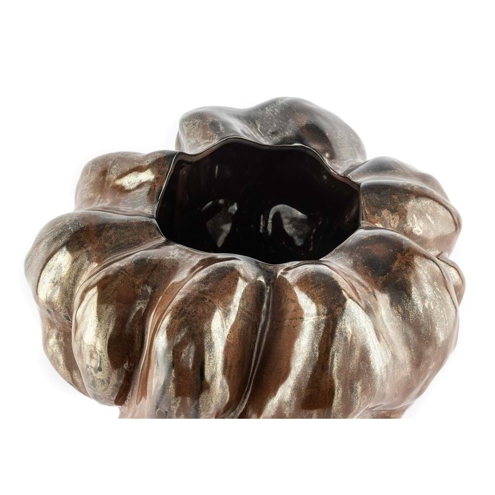 Kahve Dokulu Vazo 35x30 cm